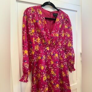 SALONI Vibrant Floral Mini Dress